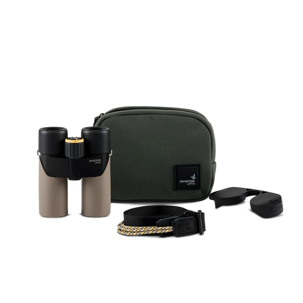 Swarovski CL Companion III Safari Brown Binoculars included accessories: case, strap and rainguard