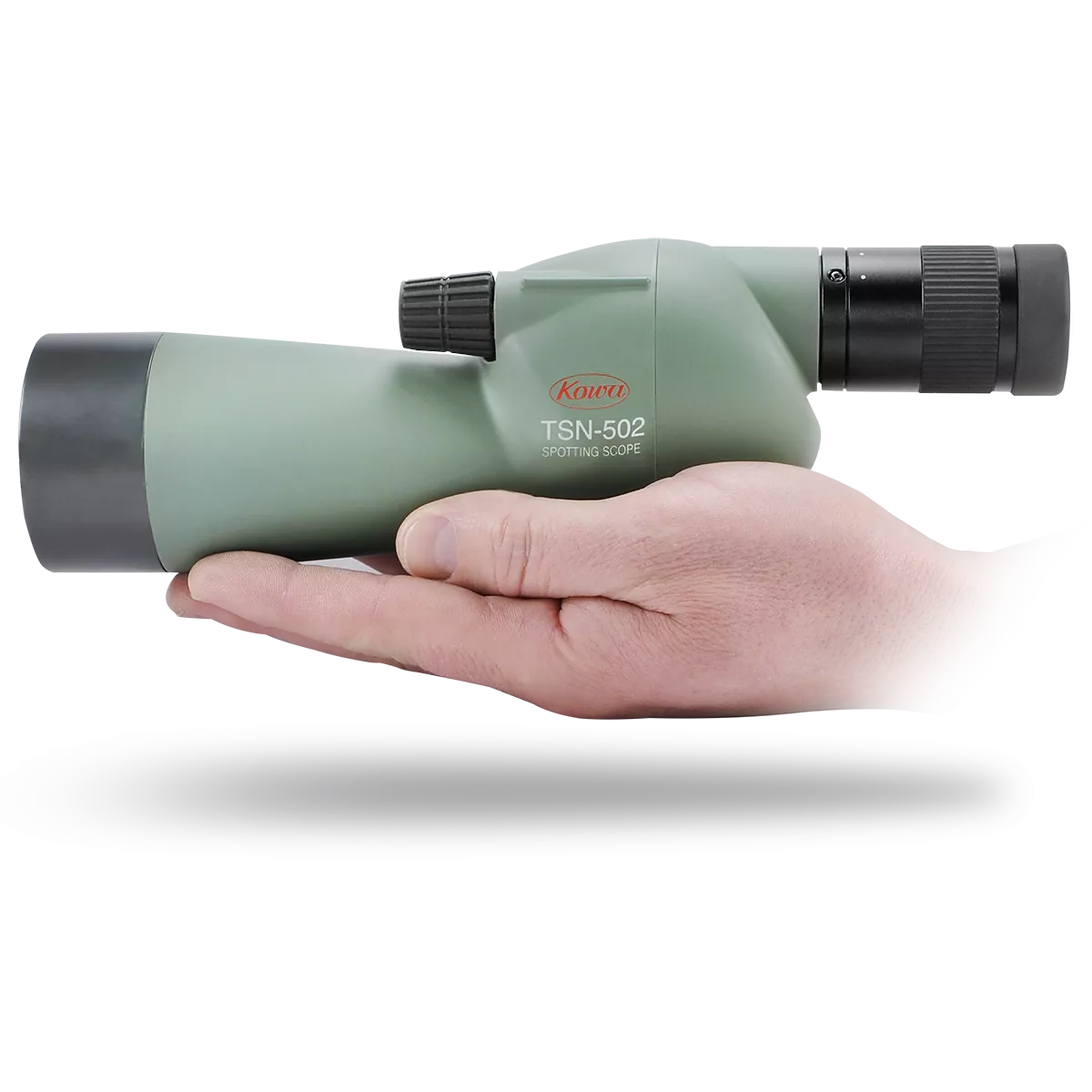 Kowa TSN 502 small spotting scope in the hand