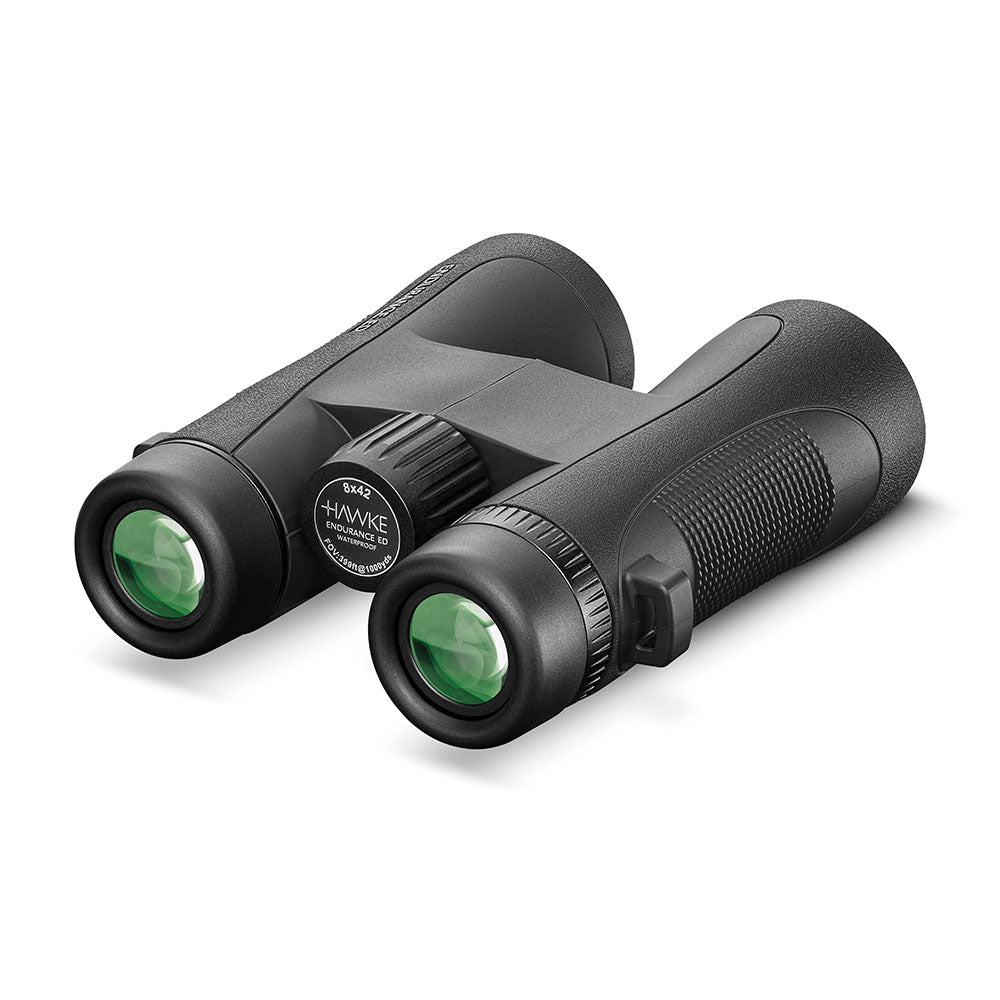 Hawke Endurance ED 8x42 Black Binoculars eyecups and focus wheel