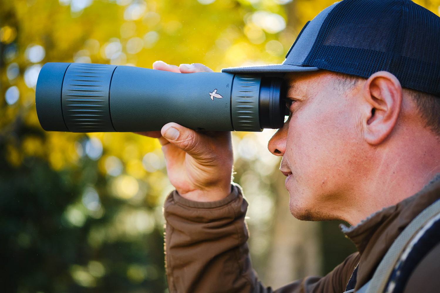 Swarovski ST Balance handheld image stabilised spotting scope being used for birdwatching