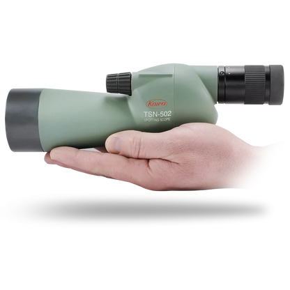 Kowa TSN 502 small spotting scope in the hand