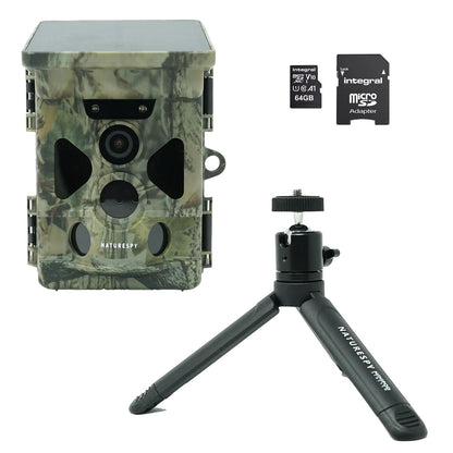 Naturespy Helarctos Trail Camera and Integral Micro SD Card and Minipod Stretch Tripod